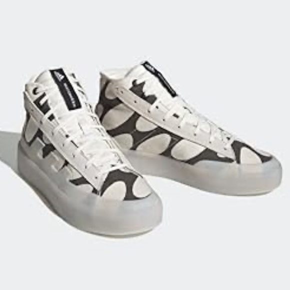 Adidas x Marimekko Essentials Znsored Hi Black and White Patterned Sneakers, 8 - Picture 4 of 16